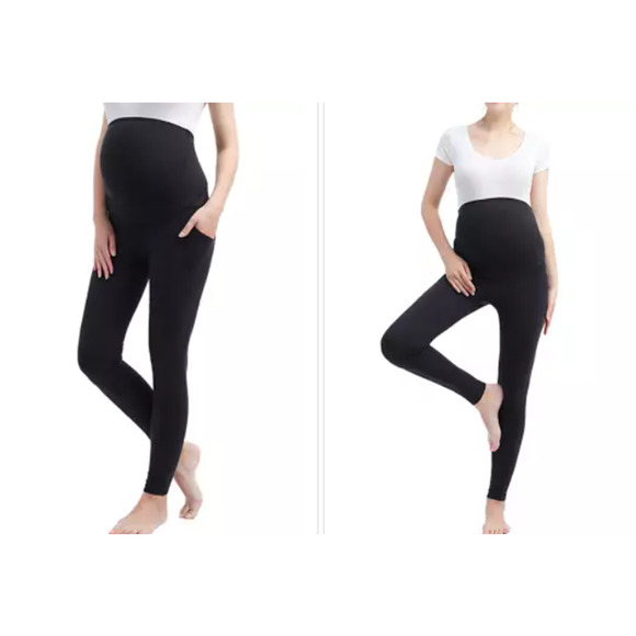 Kimi + Kai Maternity Pants - Kimi & Kai Maternity Leggings With Pockets Large